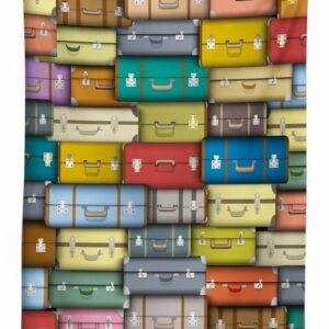 Abakuhaus Tischdecke "Farbfest Waschbar Für den Außen Bereich geeignet Klare Farben", Jahrgang Farbige Reise-Koffer