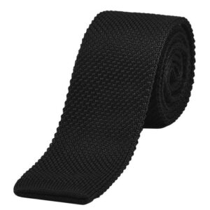 DonDon Krawatte "schmale Krawatte 5 cm Wollkrawatte" (Packung, 1-St., 1x Strickkrawatte) Strickkrawatte, Retro-Look, für Büro oder festliche Veranstaltungen