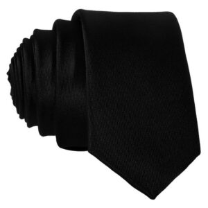 DonDon Krawatte "schmale Krawatte 5 cm unifarben" (Packung, 1-St., 1x Krawatte) matt, glänzend, gestreift, Seidenlook