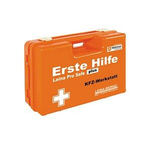 LEINA-WERKE Erste-Hilfe-Koffer Pro Safe plus KFZ-Werkstatt DIN 13169 orange