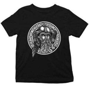 Quattro Formatee Kurzarmshirt "Odin Wikingergott Hugin Munin Kinder T-Shirt" (1-tlg)