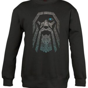 Quattro Formatee Sweatshirt "Odin Auge Blau Keltische Knoten Pullover Sweatshir" (1-tlg)