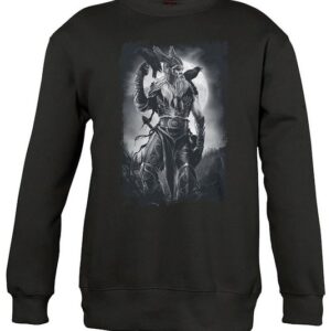 Quattro Formatee Sweatshirt "Odin Motiv Raben Mond Nordischer Kriegergott Pullo" (1-tlg)