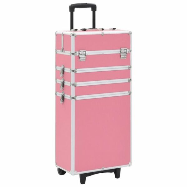 vidaXL Kosmetik-Koffer "Kosmetikkoffer Aluminium Rosa"