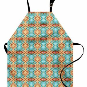 Abakuhaus Kochschürze Höhenverstellbar Klare Farben ohne verblassen, Bohemien Bunte Krawatten-geometrische