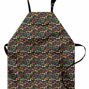 Abakuhaus Kochschürze Höhenverstellbar Klare Farben ohne verblassen, Hipster Vintage Krawatten Dots
