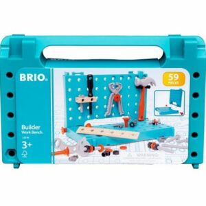 BRIO® Spiel, Brio Spielzeug Bausystem Builder Werkbank Koffer 58 Teile 34596