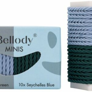 Bellody® Mini Haargummis (20 Stück - Grün & Blau - Mischpaket)