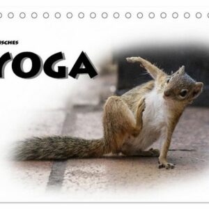 CALVENDO Wandkalender Tierisches Yoga (Tischkalender 2023 DIN A5 quer)