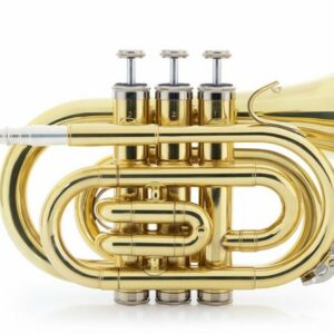 Classic Cantabile Bb-Trompete TT-500 Taschentrompete Messing, (inkl. Koffer & Mundstück), Trompete im Taschenformat, Schallbecher: 105 mm