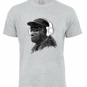 Cotton Prime® T-Shirt mit Affenmotiv - Monkey mit DJ-Kopfhörer