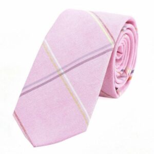 DonDon Krawatte Herren Krawatte 6 cm (Packung, 1-St., 1x Krawatte) Baumwolle, kariert oder gestreift, für Büro oder festliche Veranstaltungen