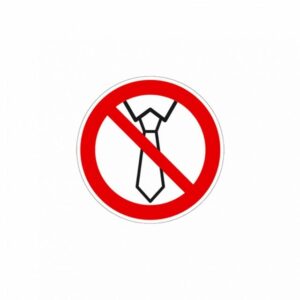 Dreifke Hinweisschild Dreifke® Aufkleber Bedienung mit Krawatte verboten, Folie, Ø 100 mm
