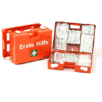 Erste-Hilfe-Koffer, Orange, mit Füllung nach DIN 13169