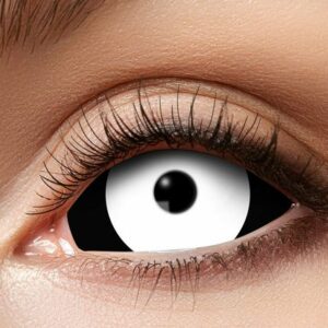 Eyecatcher Farblinsen Farbige Sclera Kontaktlinsen weiß schwarz 22 mm