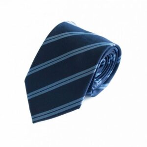 Fabio Farini Krawatte gestreifte Herren Schlips in 6cm oder 8cm Breite (ohne Box, Gestreift) Schmal (6cm), Navyblau/Tiefblau