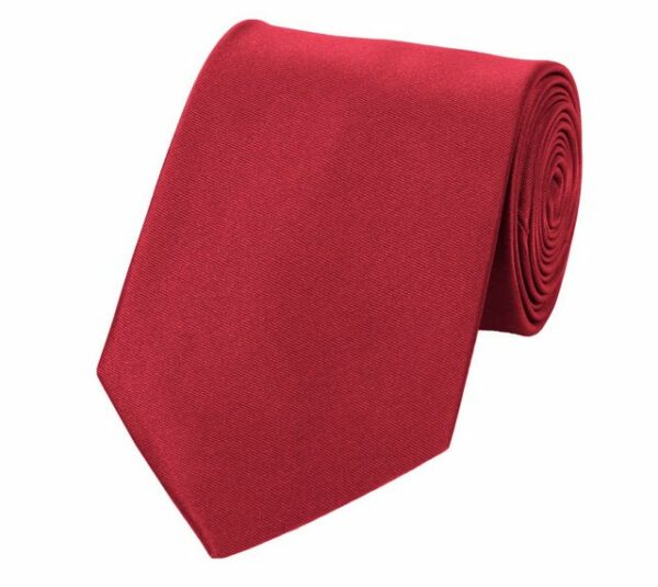 Fabio Farini Krawatte verschiedenfarbige Herren Schlips in 8cm (ohne Box, Unifarben) Breit (8cm), Brick Red