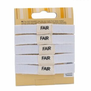 Fair Squared Haargummi FAIR SQUARED Haargummis 5er-Set aus Fairtrade-Bio-Baumwolle, 5er Set, 1-tlg., 5er Set, aus Biobaumwolle