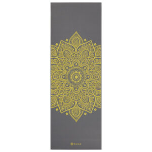 GAIAM - 6 mm Premium Printed Yoga Mat - Yogamatte Gr 61 cm x 173 cm x 0,6 cm grau;oliv