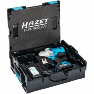 Hazet - Akku-Schlagschrauber, Lösemoment maximal: 1400 Nm, Vierkant massiv 20 mm (3/4), Anzahl Werkzeuge: 3, im Koffer