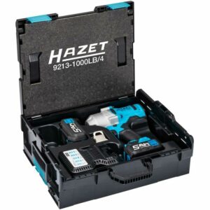 Hazet - Akku-Schlagschrauber, Lösemoment maximal: 1400 Nm, Vierkant massiv 20 mm (3/4), Anzahl Werkzeuge: 4, im Koffer