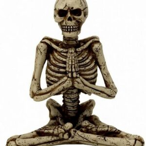 Horror-Shop Dekofigur Skelettfigur in Yoga Position 13 cm
