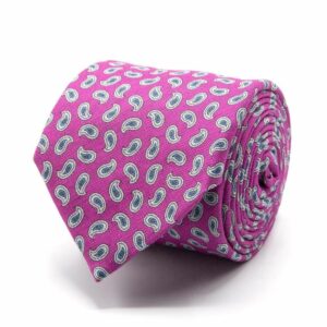 Krawatten Baumwoll/Leinen Krawatte mit Paisley one-size