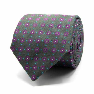 Krawatten Seiden-Jacquard Krawatt mit kl. Blüten one-size