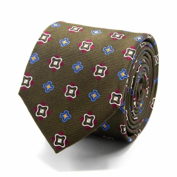 Krawatten Seiden-Jacquard Krawatte geom Muster one-size