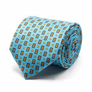 Krawatten Seiden-Twill-Krawatte mit geom. Muster one-size