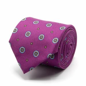 Krawatten Shantung-Seide-Krawatte mit Blüten one-size