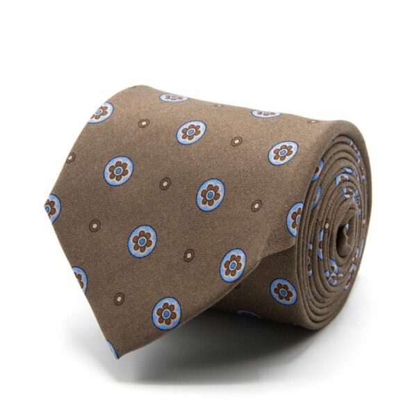 Krawatten Shantung-Seiden-Krawatte mit Blüten one-size