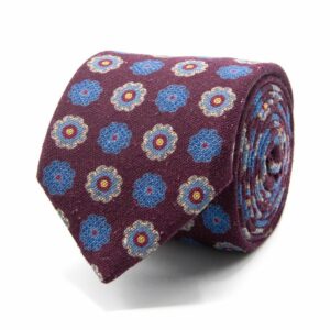 Krawatten Wolle-/Seiden-Krawatte mit Blüten one-size