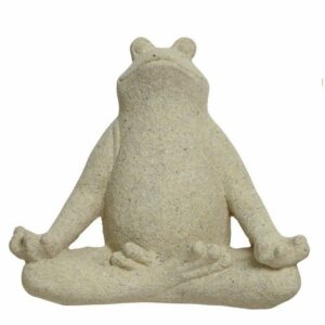 MARELIDA Gartenfigur Dekofigur Yoga Frosch Lotus Schneidersitz Meditation Wellness Relax Garten 36cm, (1 St)