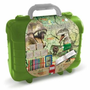 MGA Malstift Dinosaurier Travel Set Koffer - Malset - Stempelset - Mit Malbuch, (Set), Malset mit Stempeln und Sticker