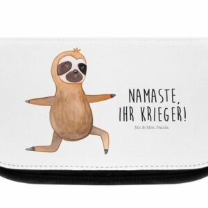 Mr. & Mrs. Panda Kosmetiktasche Faultier Yoga - Weiß - Geschenk, Kulturtasche, Namaste, Schminktasch (1-tlg)