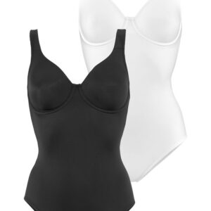 NUANCE T-Shirt-Body Damen schwarz+weiß Gr.80 Cup C