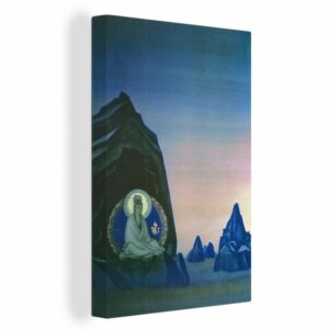 OneMillionCanvasses® Leinwandbild Agni Yoga - Gemälde von Nicholas Roerich, (1 St), Leinwandbild fertig bespannt inkl. Zackenaufhänger, Gemälde, 20x30 cm