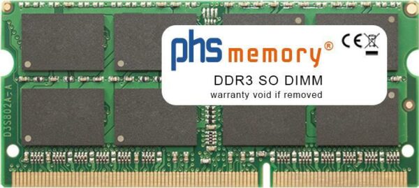 PHS-memory 16GB RAM Speicher für Lenovo ThinkPad Yoga P40 (20GQ) DDR3 SO DIMM 1600MHz (SP155045)