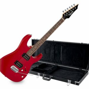 Shaman E-Gitarre Element Series HX-100 mit Koffer Set 4/4, geölter Hals aus Ahorn - 2 Humbucker Pickups - Satin