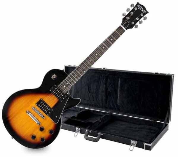 Shaman E-Gitarre SCX-100 - Single Cut-Bauweise - Mahagoni Hals - Macassar-Griffbrett, Pickups: 2x Humbucker, Set inkl. Koffer