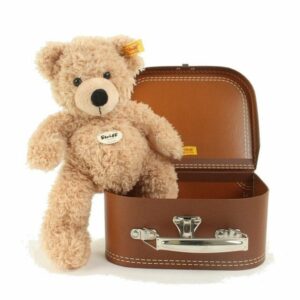 Steiff Kuscheltier Teddybär Fynn im Koffer 25 cm beige 111471