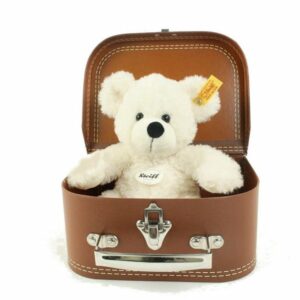 Steiff Kuscheltier Teddybär Lotte im Koffer 25 cm weiß 111464