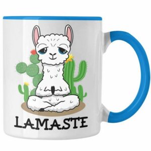 Trendation Tasse Trendation - Llama Lamaste Yoga Tasse Lustig Geschenk Lama Yoga-Posen Sport Geschenkidee Sport
