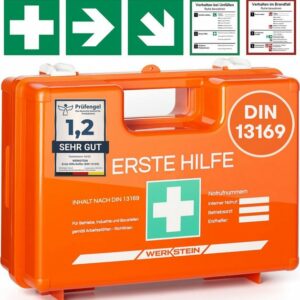 Werkstein Erste-Hilfe-Koffer, Mit Inhalt nach DIN 13169:2021