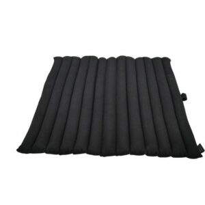 my Hamam Yogakissen Zabuton Yoga Meditationsmatte rollbar schwarz, angenehm, weich, unterstützend, 69x78cm