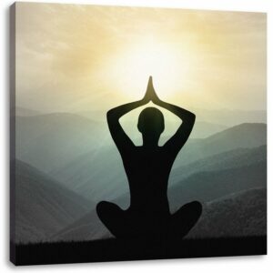 Pixxprint Leinwandbild Yoga und Meditation, Yoga und Meditation (1 St), Leinwandbild fertig bespannt, inkl. Zackenaufhänger