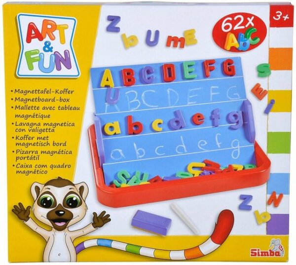 SIMBA Tafel Spielzeug Spielwelt Tafeln ART & FUN Magnettafel im Koffer 106304026