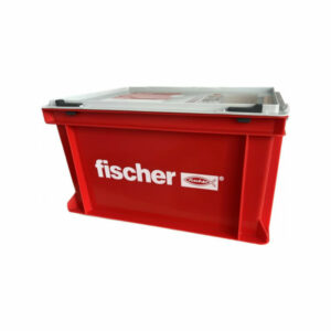 Fischer Handwerker Koffer groß L-Boxx, Rot 40x30x22 cm - leer -