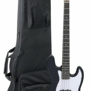 Rocktile E-Bass Fatboy II Jazz-Style Bassgitarre, Spar-Set, inkl. hochwertigem Leichtkoffer, 2 Single Coil Tonabnehmer - Griffbrett: Palisander - inkl. Bass-Koffer